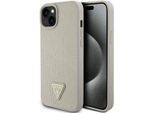 Guess Guhcp15Spcrthcd Iphone 15 / 14 / 13 6.1 ZłOty/Gold Hardcase Croco Triangle Metal Logo
