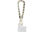 Guess Guouchsamc4K Cinturino Universale A Mano Con Catena Saffiano Nera 4G Charm