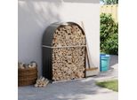 Vidaxl Rifugio Per Legna Da Ardere Antracite 80X45X120 Cm Acciaio Zincato