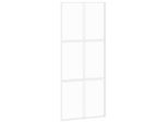 Vidaxl Porta Scorrevole Bianca 90X205 Cm In Vetro Temperato E Alluminio