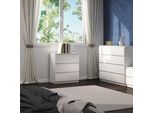 Vicco Cassettiera Per Camera Da Letto Calisto, 70 X 78.5 Cm, Bianco/Bianco