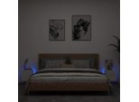 Pensili Tv Con Luci Led 2 Pz. Bianco 30,5X35X30 Cm