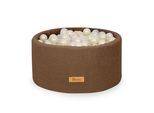 Flumi Piscina Di Palline Per Bambini - Piscina Di Palline Per Bambini 90X40Cm Con 200 Palline Da Piscina ∅ 7Cm Eu - Marrone Con Palle Pera-Oro Chiaro