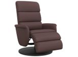 Vidaxl Poltrona Relax Con Poggiapiedi In Pelle Finta Marrone