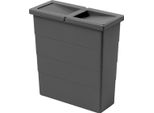 Cestino Interno Hailo 1134669 Con Coperchio Grigio Scuro 320 X 141 X 350 Mm 2 Maniglie