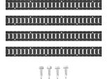 Set Di Binari Vevor E-Track, Binari In Acciaio Lunghi 1,52 M, Confezione Da 4, Capacità Di Carico Fino A 914 Kg, Robusti Binari Con Viti Per Garage, Furgoni, Rimorchi, Cinghie Di Fissaggio Per Moto, Supporti Per Atv
