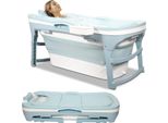 Clanmacy Vasca Da Bagno Da Viaggio Per Adulti Pieghevole Spa Massage Pp+Tpe Per Bagni Spa Pratica E Portatile 118X60X50Cm