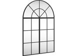 Vidaxl Specchio Da Parete Nero 60X90 Cm Ferro Curvo