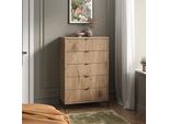 Vicco Cassettiera Eliza, 76 X 120 Cm Con 5 Cassetti, Quercia Vichinga