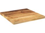 Vidaxl Piano Da Tavolo 40X40X2,5 Cm Quadrato Legno Massiccio Grezzo Mango
