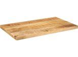Vidaxl Piano Da Tavolo 50X40X2,5 Cm Rettangolare Legno Massiccio Grezzo Mango
