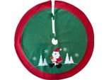 Lussuosa Gonna Rotonda Per Albero Di Natale - Coperta Per Albero Di Natale - Coperta Per Albero - Babbo Natale - 90 X 90 Cm