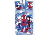 Marvel Spidey Amazing Friends Spider-Man, Biancheria Da Letto Per Bambini, Biancheria Da Letto Per Bambini, Spidey, Spin E Ghost-Spider, Piumone 100 X 135 + Cuscino 40 X 60 Cm 100% Cotone