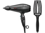 Babylisspro | Asciugacapelli + Ferro Arricciacapelli Hq 2100W BAB6950IE - Nero - Con Spazzola Olivia Garden - Styling Professionale