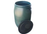 Barile Pannon Rainbarel 120 Litri 395 Mm, Con Filetto, Fusto Verde Per Acqua Piovana, Hdpe