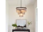Zmh Lampada A Sospensione Per Tavolo Da Pranzo Lampada Per Sala Da Pranzo Appesa E27 Lampada A Sospensione Soggiorno Camera Da Letto Tavolo Da Pranzo Lampada Nera Moderna Lampada A Sospensione Design Lampada A Sospensione In Cristallo Per Sala Da Pranzo Cucina (Senza Lampadina)