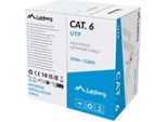 Cavo Lan Lanberg Utp Cat.6 100M Filo Cu Grigio Cpr + Fluke Approvato