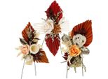 Fiori Secchi Per Tomba Mix Di Fiori Naturali, Decorazione Funeraria Esotica, Set Da 24