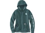 Carhartt 102791 Felpa Da Donna Con Logo Sulla Manica Greenstone S