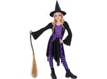 Smiffys - Costume Da Strega "Practical Spell"" - Ragazze SM2370 (128-134) (Nero/Viola)"