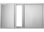 Porta Di Accesso Al Barbecue, 914 X 534 Mm, Doppia Porta Per Cucina Esterna, Porta In Acciaio Inox A Incasso, Porta Verticale A Parete Con Maniglie A Scomparsa, Per Isola Barbecue, Stazione Barbecue, Mobile Esterno