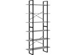 Syfax™ Scaffale Alto Grigio Sonoma 100X30X210 Cm In Legno Multistrato