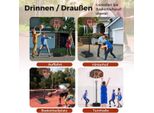 Canestro Da Basket Da Esterno, Supporto Da Basket Regolabile In Altezza 172-200 Cm, Nero