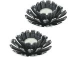 Set Di 2 Portacandele A Forma Di Fiore