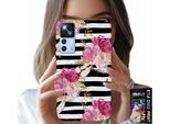 Custodia Per Xiaomi 12T / 12T Pro - Floreale Con Motivo A Strisce Bianche E Nere