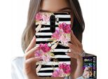 Custodia Per Xiaomi Note 8 Pro - Floreale Con Motivo A Strisce Bianche E Nere