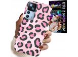 Custodia Per Xiaomi 12T / 12T Pro - Rosa Con Stampa Leopardo E Motivi Femminili