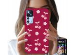 Custodia Per Xiaomi 12T / 12T Pro - Cherry, Cherry Su Sfondo Bordeaux + Lamina