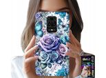 Custodia Per Xiaomi Note 9 Pro / 9S - Motivi Floreali Rosa + Vetro
