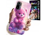 Custodia Per Xiaomi Note 10 / 10S - Simpatico Orsetto Su Sfondo Rosa, Custodia + Vetro