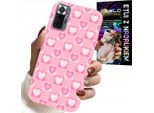 Pouzdro Pro Xiaomi Note 10 Pro - Cuori Check Rosa Custodia + Vetro