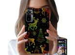 Custodia Per Xiaomi Note 10 / 10S - Renna, Fiocco Di Neve, Albero Di Natale + Vetro