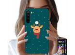 Custodia Per Xiaomi Note 8T - Renna Su Sfondo Verde Motivi Natalizi