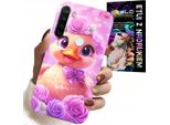 Custodia Per Xiaomi Note 8T - Simpatica Anatra, Anatra Su Sfondo Rosa