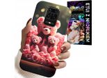 Custodia Per Xiaomi Note 9 Pro / 9S - Rosa Orsacchiotto Regalo Di Famiglia + Pellicola