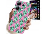 Cover Per Xiaomi Note 14S - Cactus, Cactus Su Sfondo Rosa + Foil