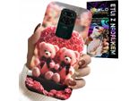 Custodia Per Xiaomi Note 9 - Cuore Orsetto Rosa + Vetro