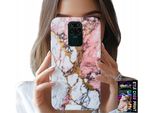 Custodia Per Xiaomi Note 9 - Marmo Rosa E Bianco, Motivi In Pietra