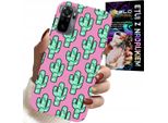 Custodia Per Xiaomi Note 10 / 10S - Cactus, Cactus Su Sfondo Rosa + Foil