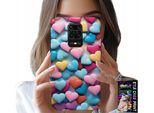Custodia Per Xiaomi Note 9 Pro / 9S - Cuori Colorati Con Personalizzazione