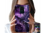 Caso Per Xiaomi Nota 9 - Viola Marmo Moda Signore + Vetro