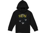 Sun Records - Felpa Con Cappuccio "Sun Songs"" Per Bambini, Screziata TV25924 (116) (Nero)"
