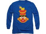 Sesame Street - Maglietta Per Uomo/Donna Unisex, Disegno Natalizio, Manica Lunga TV26633 (S) (Blu Reale)