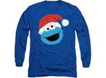 Sesame Street - T-Shirt Unisex Uomo/Donna, Design Natalizio, Manica Lunga TV26642 (Xxl) (Blu Reale)