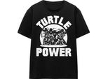 Teenage Mutant Ninja Turtles - Maglietta "Turtle Power"" Da Donna TV26975 (L) (Nero)"
