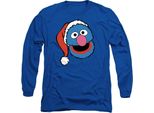 Sesame Street - T-Shirt Unisex Uomo/Donna, Design Natalizio, Manica Lunga TV26684 (Xxl) (Blu Reale)